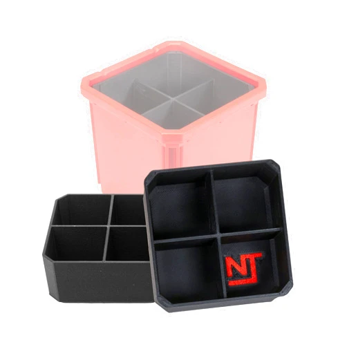 Neat Tools 4-Slot Stacking Divider Bins Set for Milwaukee PACKOUT Organizer (Top & Bottom)