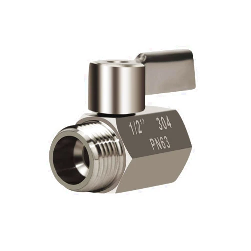SHEKUSU Showerhead Shut Off Valve with Stainless Handle, 304 Stainless Steel Mini Ball Valve(1/2
