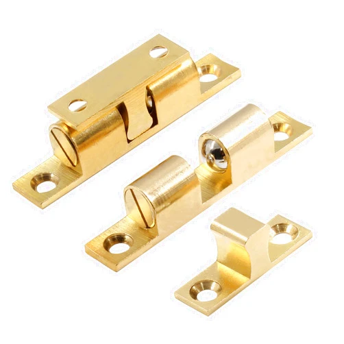 Uenhoy 10 Pcs Solid Brass Cabinet Door Catch, Dual Ball Tension Latch 2