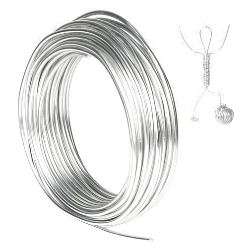 Tenn Well 9 Gauge Aluminum Craft Wire, 50 Feet 3mm Bendable Armature Wire for Sculpting, Jewelry Making, Doll Making, Crafting, Modelling, Bonsai Training