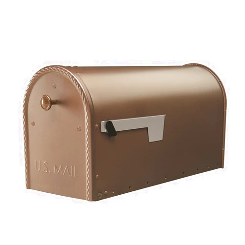 Gibraltar Mailboxes Edwards Large Capacity Galvanized Steel Venetian Bronze, Post-Mount Mailbox, EM160VB0