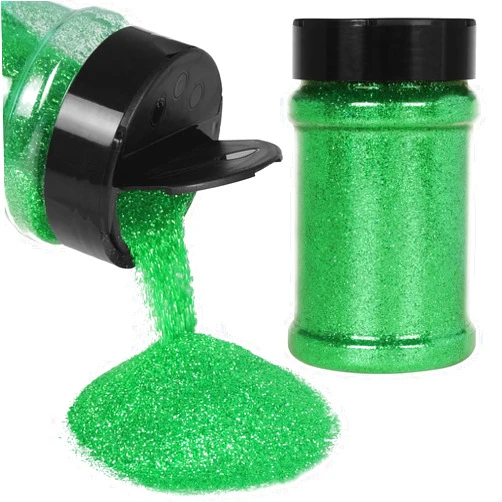 PIXGLITTER Extra Fine Emerald Green Glitter, 1/96