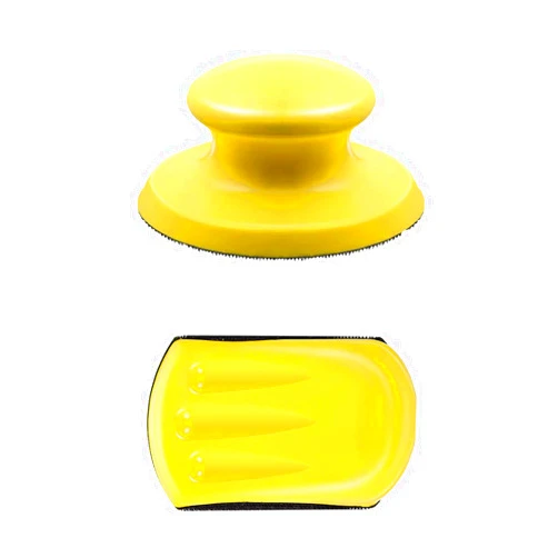 Flydancing 5 Inch Hand Sanding Pad Hook and Loop Sanding Block Hook Backing Plate,5 Inch Mouse,Very Suitable for Woodworking,Furniture Repair,Car Body,Crafts,Sanders or Polishers,Yellow