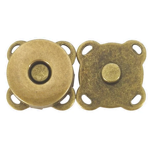 CYATHAGOR 10 Sets 15mm 18mm Sew in Magnetic Plum Blossom Bag Button, Snaps, Clasps, Great for Purses Bags Clothes (18mm, Bronze) Q1771