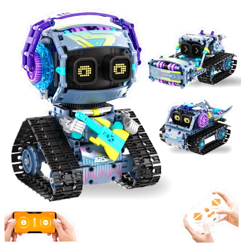 AoreSpty Ultimate 3-in-1 STEM Robotics Kit for Kids 8-14 - Build a Truck, Emo Robot, or RC Bulldozer | Educational Engineering Toy with App Control