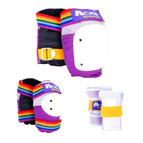 187 Killer Pads Six Pack Pad Set - Skateboarding Knee Pads, Elbow Pads and Wrist Guards, Moxi Lavender, Small/Medium