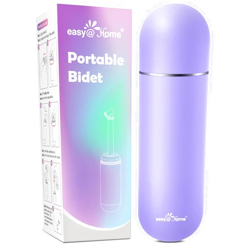 Easy@Home Portable Peri Bottle for Postpartum & Perineal Care: Handheld Bidet Perfect for Personal Hygiene Cleaning & Travel Friendly | 380ml Leakproof & Convenient Design | BPA-Free | EPB-01 Purple