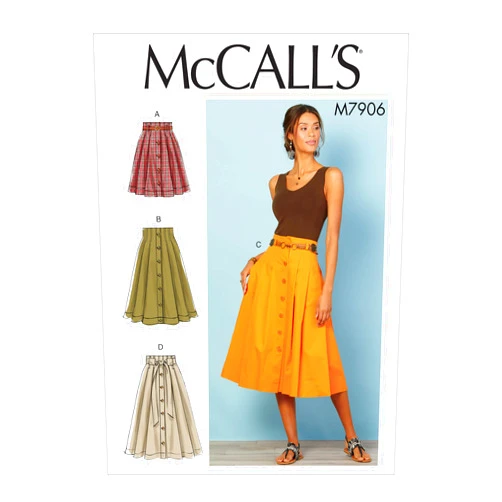 McCall's McCall Pattern Company McCall's Women's Knee Length Pleated Skirt, Sizes 14-22 Sewing Pattern