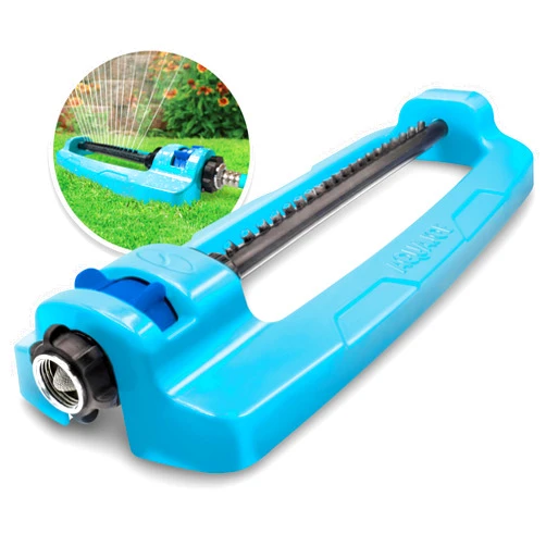 Aqua Joe SJI-OMS16 Indestructible Metal Base Oscillating Sprinkler with Adjustable Spray, 3600-Square Foot Coverage