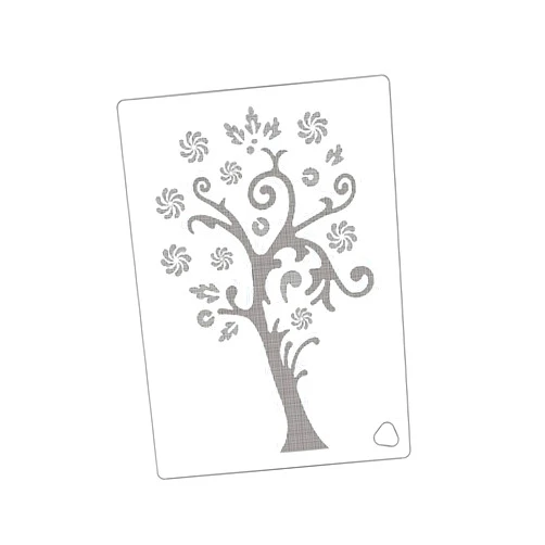 LALAFINA Stencil 5pcs Painting Tools Stencils for Painting Yesweety Painting Templates Tree Shape Stencils Gift for Artists Hollow Painting Stencils Drawing Templates DIY Stencils Manual