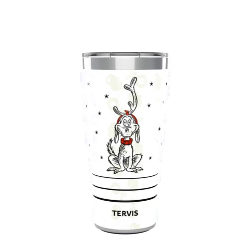 Tervis Traveler Dr. Seuss Grinch Who Stole Christmas Oh Max Triple Walled Insulated Tumbler Travel Cup Keeps Drinks Cold & Hot, 20oz, Stainless Steel