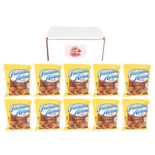 SECRET CANDY SHOP Famous Amos Chocolate Chip Cookies (Pack of 10)