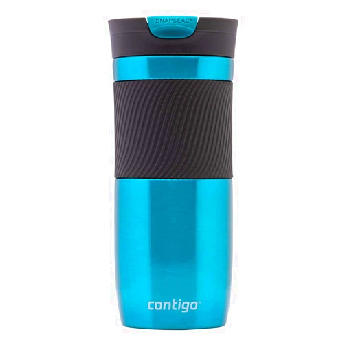 Contigo Byron Snapseal Travel Mug, Stainless Steel Thermal mug, vacuum flask, leakproof tumbler, coffee mug with BPA free Easy-Clean Lid, 470 ml, Biscay Bay