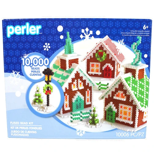 Perler Holiday Village Kid's Crafts, Pattern Sizes Vary, Multicolor 10007