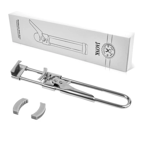 JAONK adjustable can opener, stainless steel kitchen tool, suitable for various sizes of cans, easy and labor-saving opening cans, convenient for those with weak hands