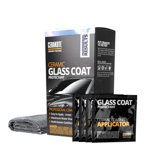 CERAKOTE® Ceramic Glass Coat Protectant - Hydrophobic Automotive Rain Repellant, Long-Lasting and Durable Ceramic Coating, Quick and Easy Application