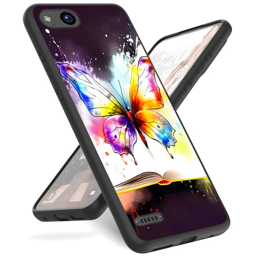 Mxfdegf Case for ZTE Tempo X (N9137), for Blade Vantage (ZTE Z839) Phone Case,Slim Anti-Scratch Shockproof Durable Black Silicone Protective Cover Case for ZTE Tempo X,Watercolor Butterfly