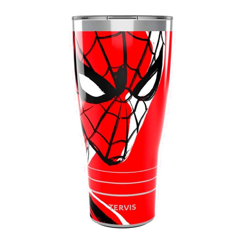 Tervis Traveler Marvel Spider-Man Spidey Zoom Triple Walled Insulated Tumbler Travel Cup Keeps Drinks Cold & Hot, 30oz, Stainless Steel