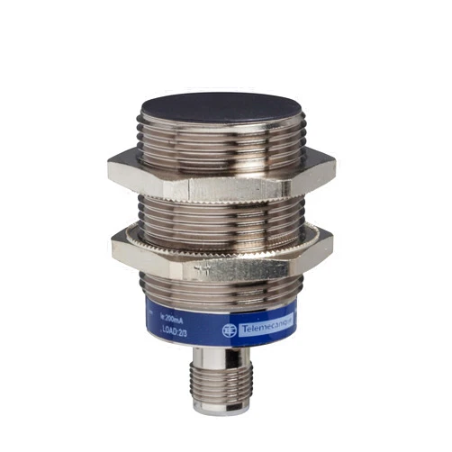 Telemecanique Sensors XS530B1NAM12 Optimum Series Inductive Proximity Sensor, Heavy-Duty, Metal 30-mm Barrel, 2-Wire AC/DC Wiring, PNP Input, NO Output, M12 Micro-Connector