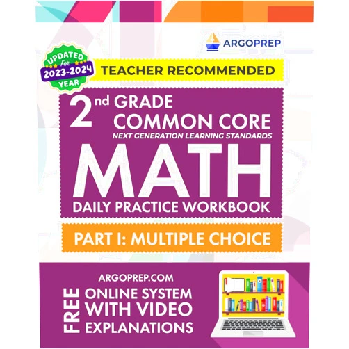 By Argo Brothers (Author) 2nd Grade Common Core Math: Daily Practice Workbook - Part I: Multiple Choice | 1000+ Practice Questions and Video Explanations | Argo Brothers (Next Generation Learning Standards Aligned (NGSS))