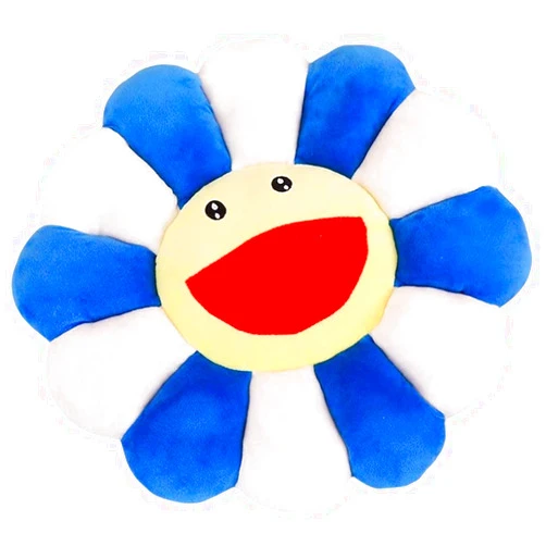 TEFU Flower Plush Pillow, Sunflower Pillow Soft & Comfortable Sunflower Cushion Colorful Sun Flower Plush Toy Home Bedroom Shop Restaurant Decor (Blue,21.6in/55cm)