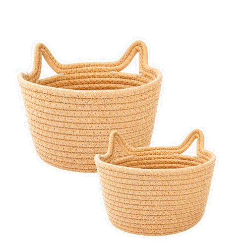 LUSCREAL Cotton Rope Baskets for Storage (small size & large size)
