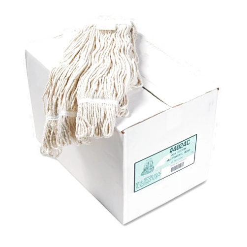 Boardwalk BWK4024CCT Pro Loop Web/Tailband Cotton Wet Mop Head (12/Carton)