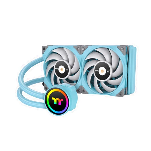 Thermaltake TOUGHLIQUID 240 ARGB Motherboard Sync - Turquoise Edition AMD/AM5/Intel LGA1700 Ready All-in-One Liquid Cooling System 240mm High Efficiency Radiator CPU Cooler CL-W319-PL12TQ-A