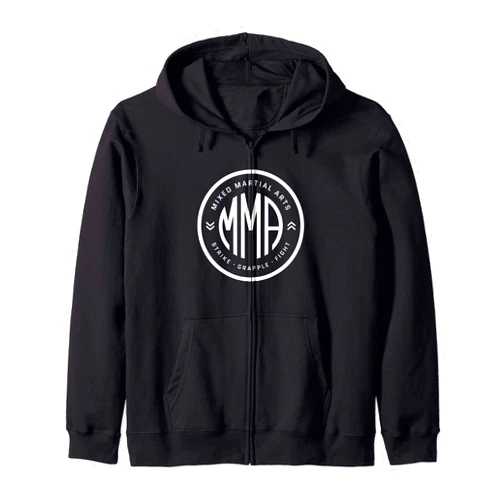 State of the Arts MMA Gear MMA BJJ Mixed Martial Arts Fan Fighter Strike Grapple Fight Zip Hoodie
