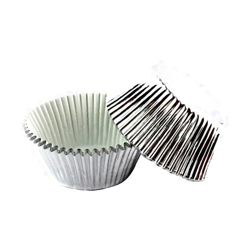 Warmparty Foil Baking Cups Cupcake Muffin Liners Standard Sized, 200 Count (Sliver)