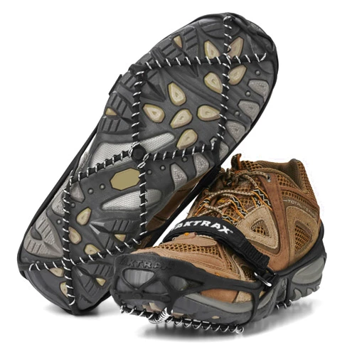 Yaktrax Pro Traction Cleats - 360-Degree Grip on Snow, Ice, & Multi-Terrain Surfaces - Elastic Outer Band w/Easy-On/Off Heel Tab & 1.4mm Stainless Steel Coils - Abrasion Resistant - Unisex