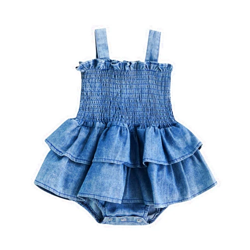 FOMOYUU Infant Newborn Baby Girl Ruffle Sleeveless Romper Summer Clothes Outfit with Cute Floral Print Jumpsuit