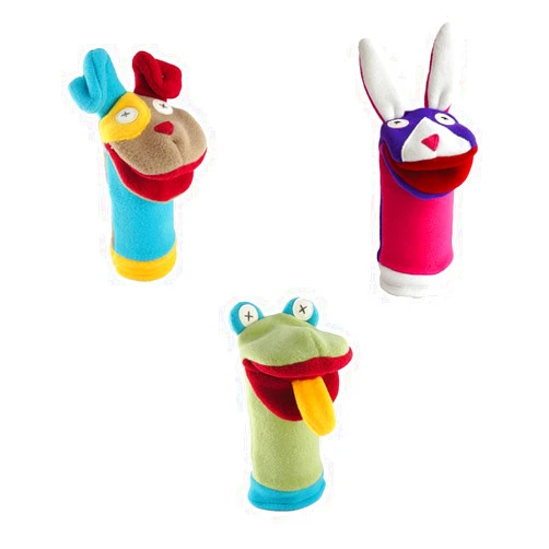 Cate and Levi Pets Collection Hand Puppets-Set of Three Includes Puppy, Bunny and Frog (100% USA Polar Fleece)