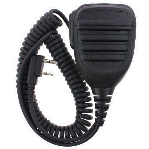 KENMAX® Handheld Shoulder Police Waterproof IP54 Speaker Mic Microphone with PTT for Walkie Talkie Ham Radio Kenwood Baofeng Linton WOUXUN HYT TYT