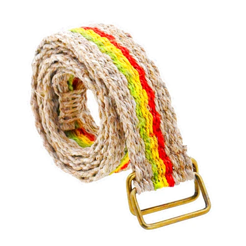 Mandala Crafts Bohemian Belt - Boho Belt for Women - Mens Rasta Belt Handmade Woven Hemp Boho Waist Belt Big Hippie Belt for Reggae Rasta Accessories