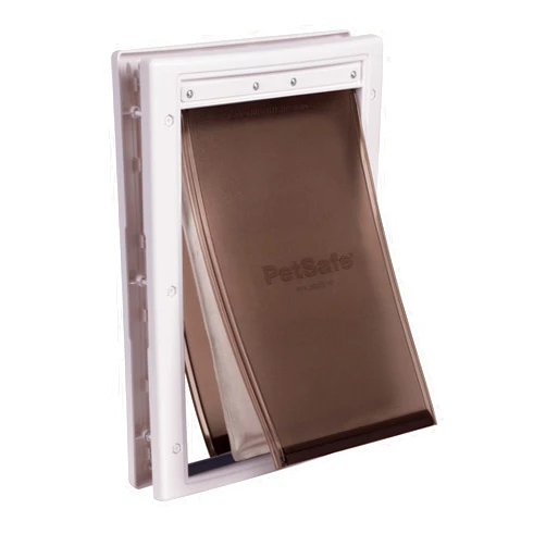 PetSafe Extreme Weather Dog Door for Exterior Doors - Energy Efficient Door for Cats and Dogs – Insulated Flap System - for Medium Dogs - Plastic Frame