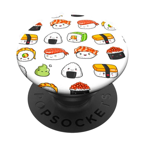 Ramen Sushi Cute Cute Sushi Kawaii Funny Japanese Food Lover on White PopSockets PopGrip: Swappable Grip for Phones & Tablets PopSockets Adhesive PopGrip