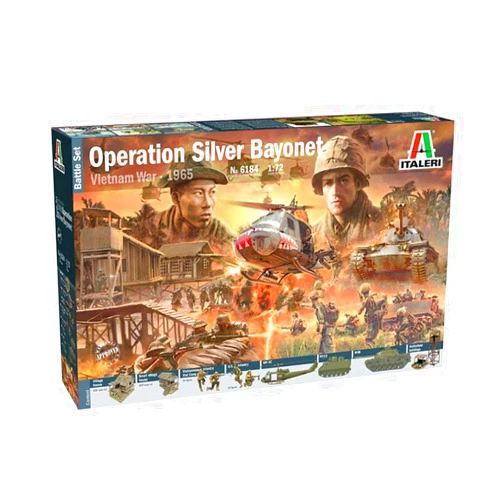 Italeri 1:72 Vietnam War Model Building Kit - Model Scene - Detailed Plastic Kit for Gluing - Crafts/Hobby - 6184S