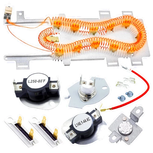 BlueStars [UPGRADED] WP8544771 Dryer Heating Element Kit, 279816 Thermal Cut-Off, 279973 3392519 Thermal Fuse For Kenmore, Whirlpool WED9200SQ0 WED9550WW1 WED9400SW2 WED7300XW0 WED9150WW1 WED8300SW1 WED7800XW0