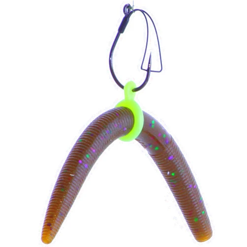 REAL FISH Sink-O-Ring Wacky Rig Kit O Ring NO Tool Needed Use Senko Worms Fishing Hooks O-Rings 30/pk Easy to Rig Saves Time and Money (1/4