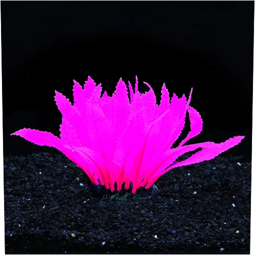 Bluecoco Dynamic Glow in The Dark Aquarium Decorations: Unleashing Visual Effects with Soft Silica Gel, Changing Lights, and Colorful Glowing Coral Ornaments for Enchanting Fish Tank Decor Tail orchid