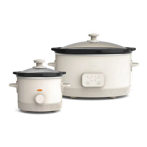 Bella 6.0 QT Programmable Slow Cooker, Oatmilk/Bella 1.5 QT slow cooker, Oatmilk