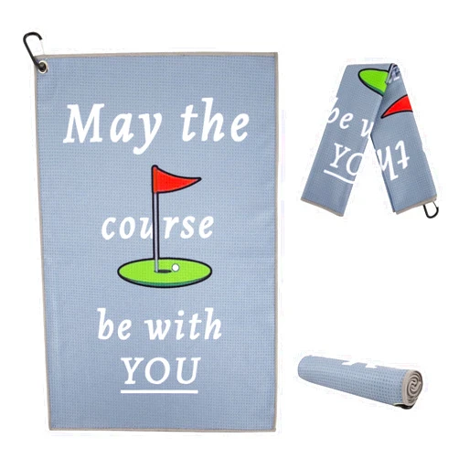 Qchengsan Golf Towel,Funny Golf Towel for Men Clean Golf Balls,Golf Towels for Golf Bags with Clip,Golf Gifts for Men Husband Boyfriend Dad,Fun Golf Accessories,Golf Cleaning Towel,Birthday Gifts for Golfers