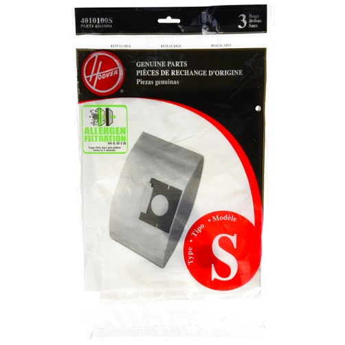 Hoover 4010100S Type S Allergen Bag - 3 Pack