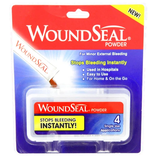 Biolife WoundSeal Topical Powder Wound Care First Aid for Cuts, Scrapes and Abrasions Single Use, 4 count (Packaging May Vary)