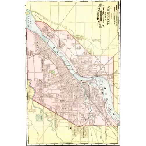 Twin Spires Toldeo Map Journal: Vintage 1897 Map of Toledo, Ohio Notebook
