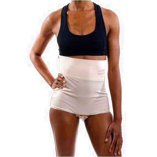 ContourMD Postpartum Belly Wrap - Post Pregnancy Abdominal Panty Girdle with Panel 4in Waist Style 22