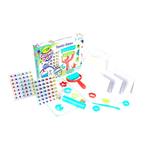 Crayola 04 0704 Glitter Dots Sparkle Station Craft Kit, Gift for Kids Age 6+