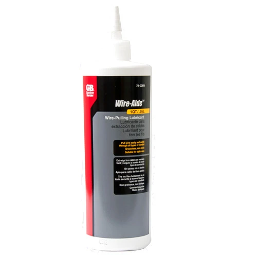 Gardner Bender 79-006N Wire-Aide Wire Pulling Lubricant, Greaseless Fiber-Optic Wire Insulation, 1 Qt. Squeeze Bottle, Yellow , White