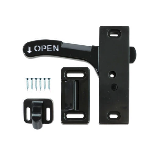 Leisure Coachworks RV- Screen Door Latch Left Hand Handle Kit for Driver Side Door - Camper Motorhome Travel Trailer